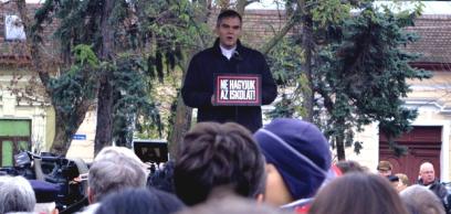 Egy hete történt: Holló László beszéde a marosvásárhelyi tüntetésen