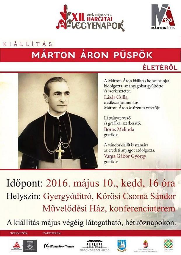 Kiállítás Márton Áron püspök életéről Ditróban
