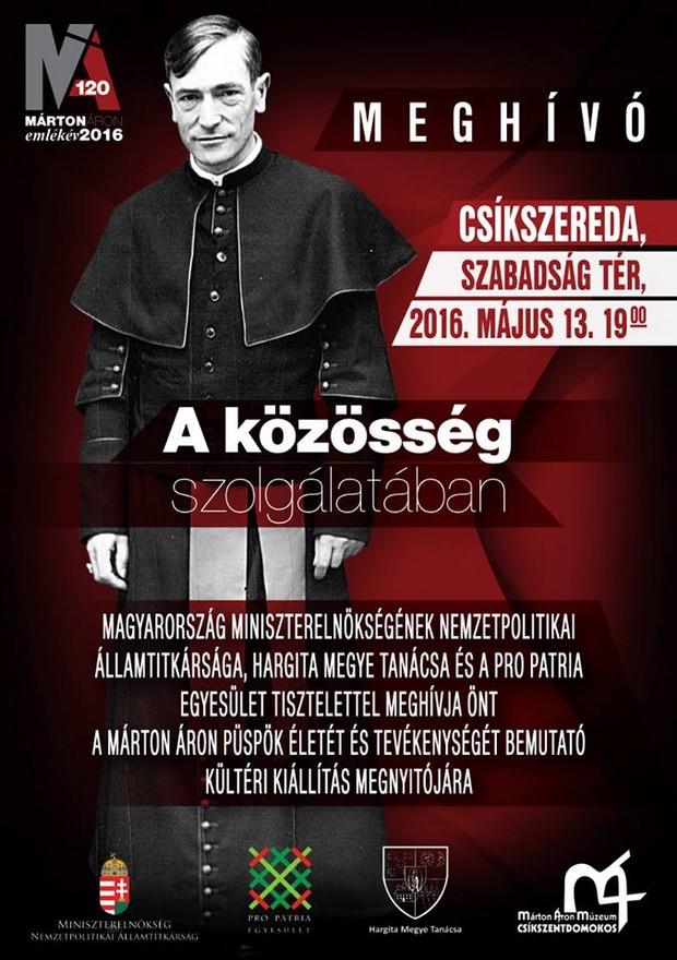 Márton Áron püspök életét és munkásságát feldolgozó kültéri kiállítás Csíkszeredában