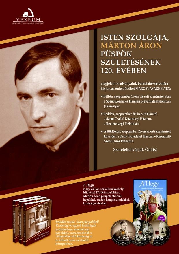 Márton Áron kiadványok bemutatója Marosvásárhelyen