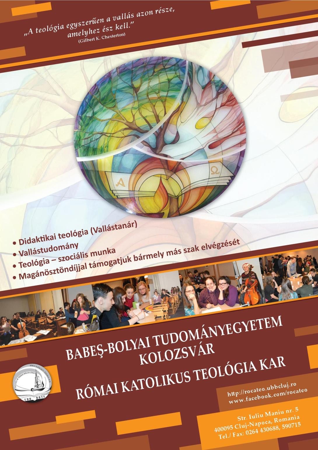 Szeptemberi felvételi a kolozsvári teológiai karon